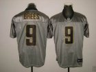 nfl New Orleans Saints #9 Drew Brees Gray shadow