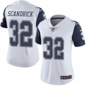 Women\'s Nike Dallas Cowboys #32 Orlando Scandrick Limited White Rush NFL Jersey