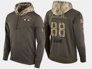 Nike Blackhawks 88 Patrick Kane Olive Salute To Service Pullover Hoodie