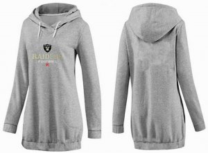 Women Oakland Raiders Logo Pullover Hoodie-037