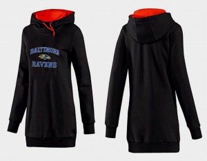 Women Baltimore Ravens Logo Pullover Hoodie-084