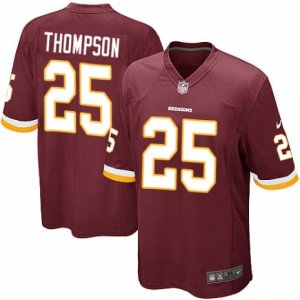 Mens Nike Washington Redskins #25 Chris Thompson Game Burgundy Red Team Color NFL Jersey