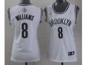 women nba brooklyn nets #8 williams white[revolution 30 swingman]