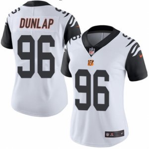 Women\'s Nike Cincinnati Bengals #96 Carlos Dunlap Limited White Rush NFL Jersey