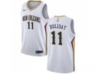 Men Nike New Orleans Pelicans #11 Jrue Holiday White NBA Swingman Association Edition Jersey