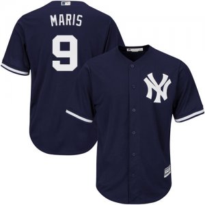 Men\'s Majestic New York Yankees #9 Roger Maris Replica Navy Blue Alternate MLB Jersey