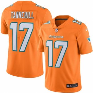 Mens Nike Miami Dolphins #17 Ryan Tannehill Limited Orange Rush NFL Jersey