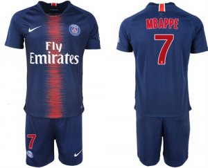 2018-19 Paris Saint-Germain 7 MBAPPE Home Soccer Jersey