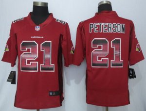 2015 New Nike Arizona Cardinals #21 Peterson Red Strobe Jerseys(Limited)