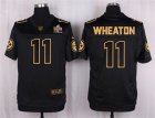 Nike Pittsburgh Steelers #11 Markus Wheaton Black Pro Line Gold Collection Jersey(Elite)