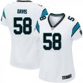 Women Nike Carolina Panthers #58 Thomas Davis white jerseys