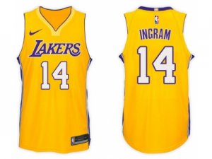 Nike NBA Los Angeles Lakers #14 Brandon Ingram Jersey 2017-18 New Season Gold Jersey