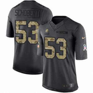 Men\'s Nike Cleveland Browns #53 Joe Schobert Limited Black 2016 Salute to Service NFL Jersey