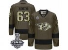 Mens Adidas Nashville Predators #63 Mike Ribeiro Premier Green Salute to Service 2017 Stanley Cup Final NHL Jersey