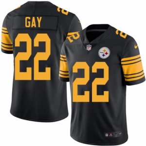 Men Nike Pittsburgh Steelers #22 William Gay Black Color Rush Limited Jersey