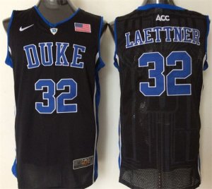 Duke Blue Devils #32 Christian Laettner Black College Basketball Jersey