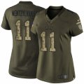 Women's Nike Philadelphia Eagles #11 Carson Wentz Limited Green Salute to Service Wentzylvania NFL Jersey