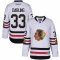 Mens Reebok Chicago Blackhawks #33 Scott Darling Authentic White 2017 Winter Classic NHL Jersey