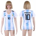 Argentina 10 MARADONA Home Women 2018 FIFA World Cup Soccer Jersey