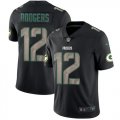 Nike Packers #12 Aaron Rodgers Black Vapor Impact Limited Jersey