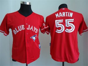 Youth Mlb Toronto Blue Jays #55 Russell Martin Red jerseys