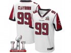 Mens Nike Atlanta Falcons #99 Adrian Clayborn Elite White Super Bowl LI 51 NFL Jersey