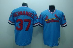 mlb st.louis cardinals #37 hernandez m&n blue