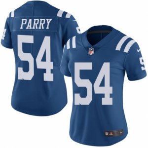 Women\'s Nike Indianapolis Colts #54 David Parry Limited Royal Blue Rush NFL Jersey