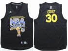 NBA Golden State Warrlors #30 Stephen Curry Black 2015 NBA Finals Champions Stitched Jerseys