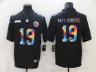 Nike Steelers #19 JuJu Smith Schuster Black Vapor Untouchable Rainbow Limited Jersey