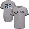 2016 Men New York Yankees #22 Jacoby Ellsbury Majestic Gray Flexbase Authentic Collection Player Jersey