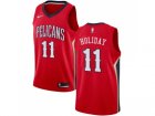 Men Nike New Orleans Pelicans #11 Jrue Holiday Red NBA Swingman Statement Edition Jersey
