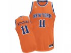 Men Adidas New York Knicks #11 Frank Ntilikina Swingman Orange Alternate NBA Jersey