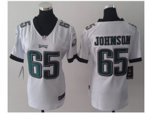 Nike Women NFL Philadelphia Eagles #65 Lane Johnson white Jerseys