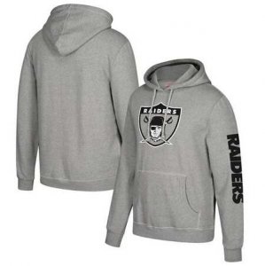 Oakland Raiders Mitchell & Ness Classic Team Pullover Hoodie Heathered Gray