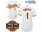 mlb Baltimore Orioles #1 Brian Roberts white Cool Base[20th Anniversary Patch]