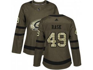 Women Adidas Carolina Hurricanes #49 Victor Rask Green Salute to Service Stitched NHL Jersey