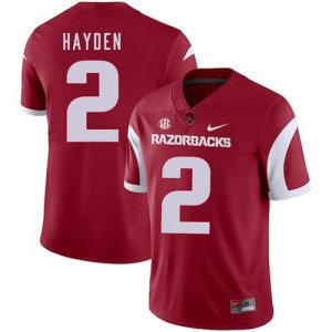 Arkansas Razorbacks 2 Chase Hayden Red College Football Jersey