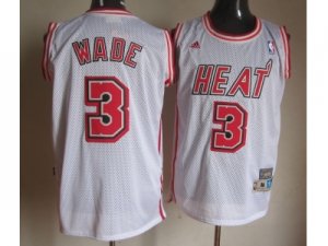 nba miami heat #3 wade white[revolution 30 swingman]