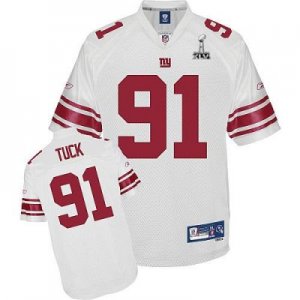 New York Giants #91 Tuck 2012 Super Bowl XLVI white