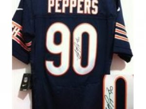 Nike NFL Chicago Bears #90 Julius Peppers Blue Jerseys(Signed Elite)