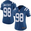 Women's Nike Indianapolis Colts #98 Robert Mathis Limited Royal Blue Rush NFL Jersey