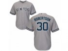 Youth Majestic New York Yankees #30 David Robertson Replica Grey Road MLB Jersey