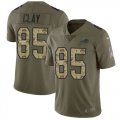 Nike Bills #85 Charles Clay Olive Camo Salute To Service Limited Jersey