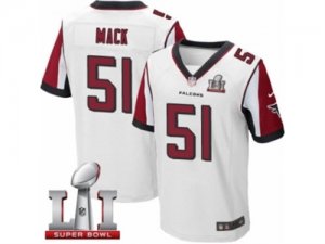 Mens Nike Atlanta Falcons #51 Alex Mack Elite White Super Bowl LI 51 NFL Jersey