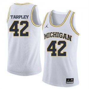 University of Michigan #42 Roy TARPLEY White College Basketball Jersey