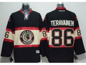 NHL Chicago Blackhawks #86 Teuvo Teravainen Black New Third Stitched jerseys