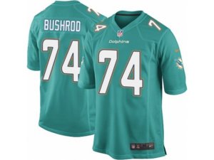 Nike Miami Dolphins #74 Jermon Bushrod Game Aqua Green Team Color NFL Jersey