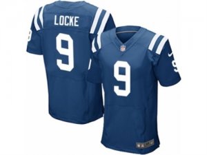 Mens Nike Indianapolis Colts #9 Jeff Locke Elite Royal Blue Team Color NFL Jersey