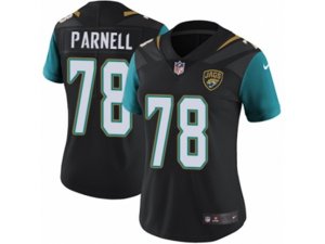 Women Nike Jacksonville Jaguars #78 Jermey Parnell Vapor Untouchable Limited Black Alternate NFL Jersey